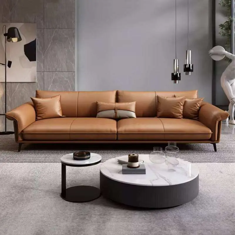 Ghế sofa văng bọc da hiện đại - SP14163 1 Ghế sofa văng bọc da hiện đại - SP14163