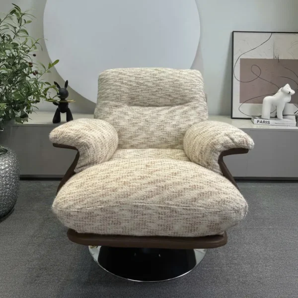 Ghế Thư Giãn Trụ Xoay Bọc Nỉ Cao Cấp - SP14188