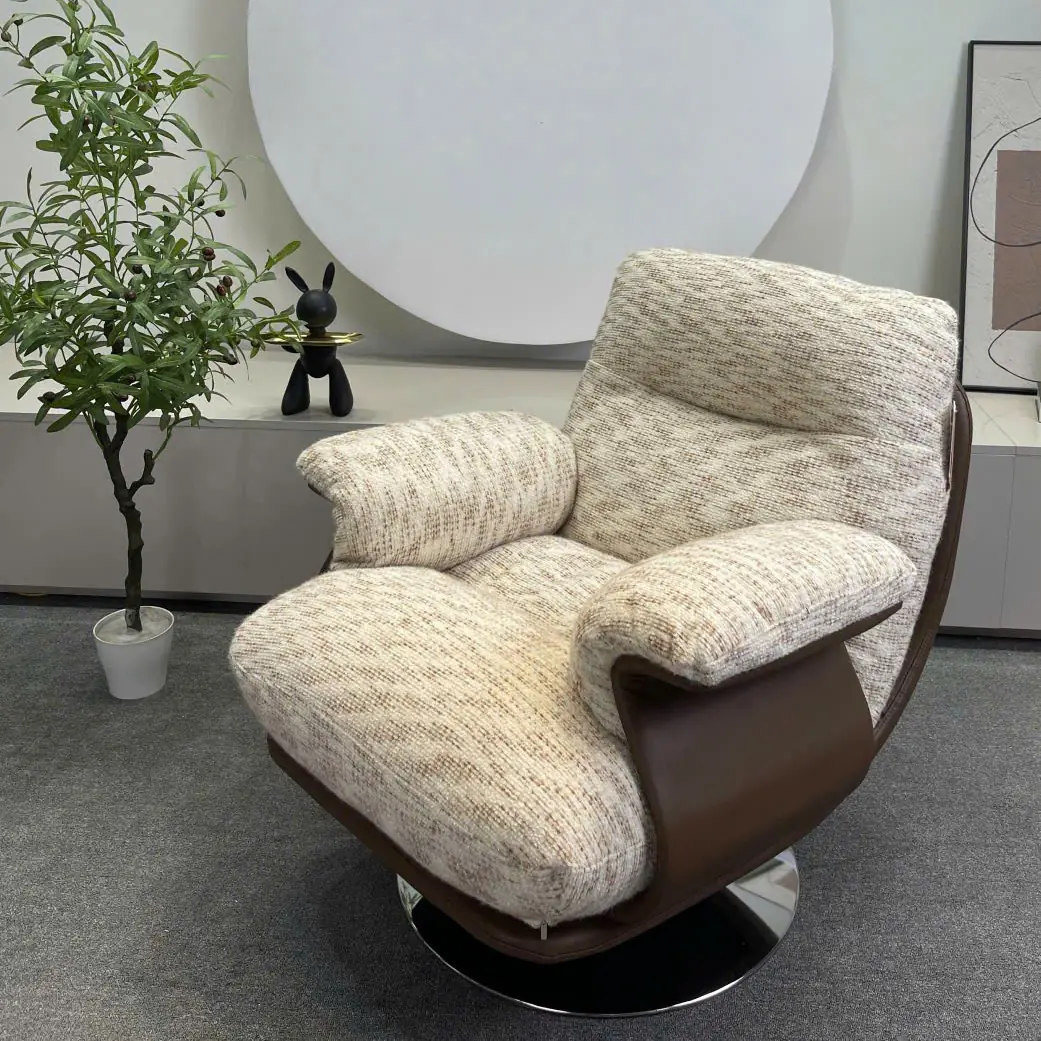 Ghế Thư Giãn Trụ Xoay Bọc Nỉ Cao Cấp - SP14188 14 ghe thu gian tru xoay boc ni cao cap sp14188