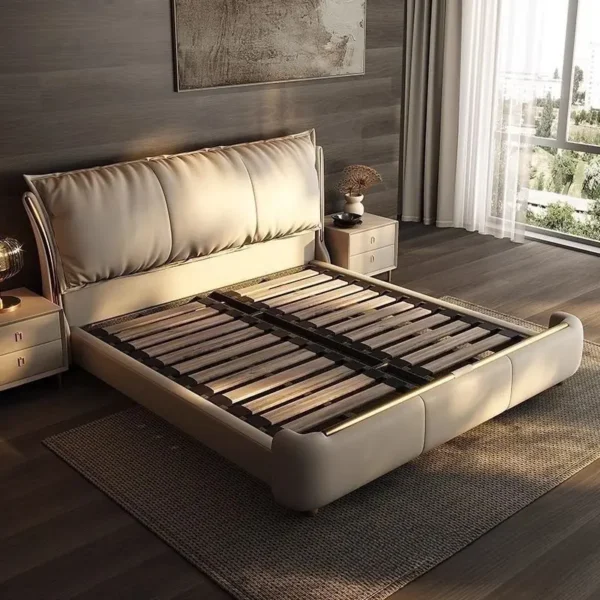 Giường Ngủ Bọc Da Cao Cấp Tựa Đầu Bo Cong Hiện Đại - SP13861 6 giuong ngu boc da cao cap tua dau bo cong hien dai sp13861 4