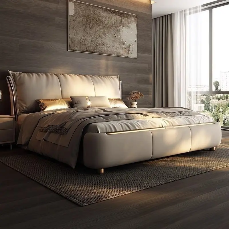 Giường Ngủ Bọc Da Cao Cấp Tựa Đầu Bo Cong Hiện Đại - SP13861 8 giuong ngu boc da cao cap tua dau bo cong hien dai sp13861 5