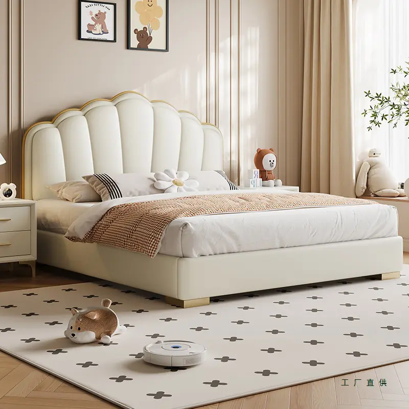 Giường Ngủ Bọc Da Cao Cấp Tựa Đầu Cánh Hoa Dễ Thương - SP13895 4 giuong ngu boc da cao cap tua dau canh hoa de thuong sp13895 1