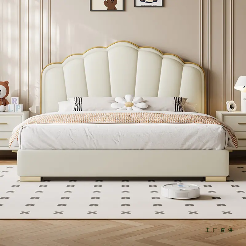 Giường Ngủ Bọc Da Cao Cấp Tựa Đầu Cánh Hoa Dễ Thương - SP13895 1 Giường Ngủ Bọc Da Cao Cấp Tựa Đầu Cánh Hoa Dễ Thương - SP13895