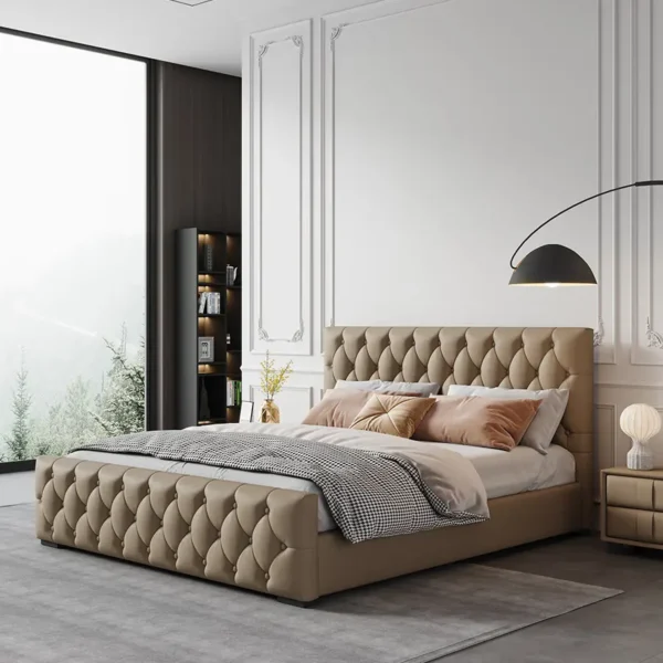 giuong ngu boc da chan nut kim cuong sang trong dang cap sp13915 1