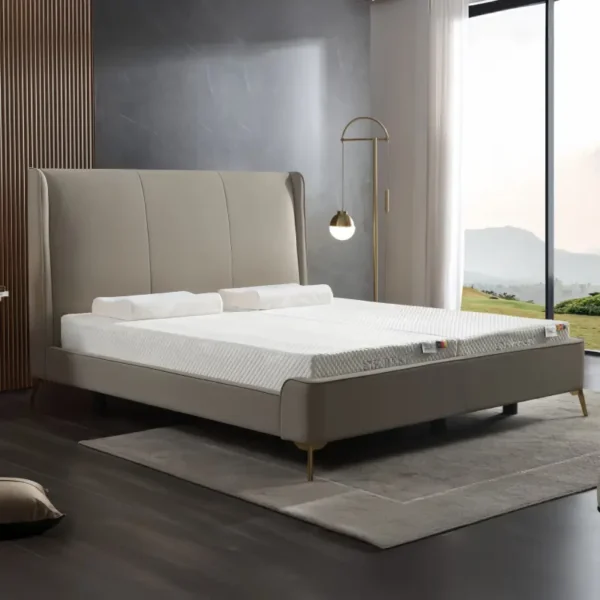 Giường Ngủ Bọc Da Đầu Cao Hiện Đại - SP14805