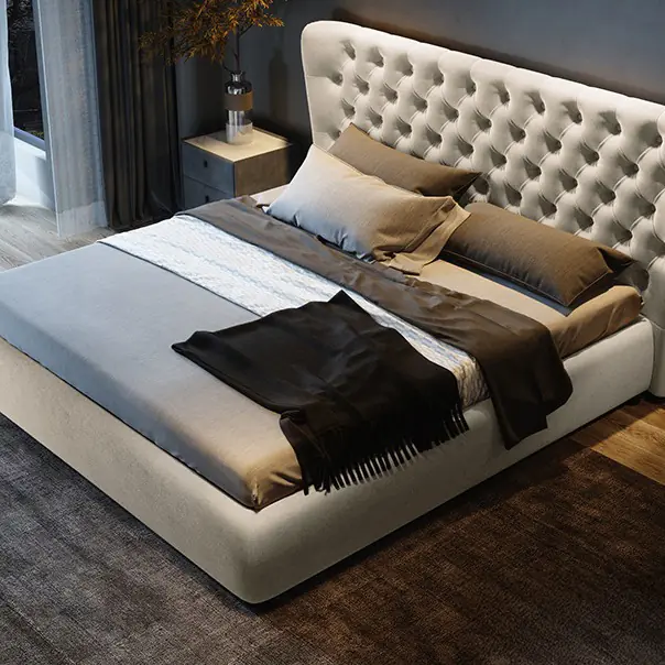 Giường Ngủ Bọc Da Đầu Giường Caro Bo Cong Thanh Lịch - SP13962 8 giuong ngu boc da dau giuong caro bo cong thanh lich sp13962 3