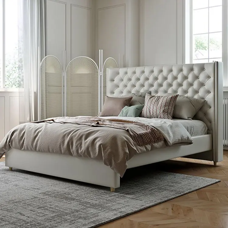 Giường Ngủ Bọc Da Đầu Giường Caro Tân Cổ Điển Sang Trọng - SP13957 11 giuong ngu boc da dau giuong caro tan co dien sang trong sp13957