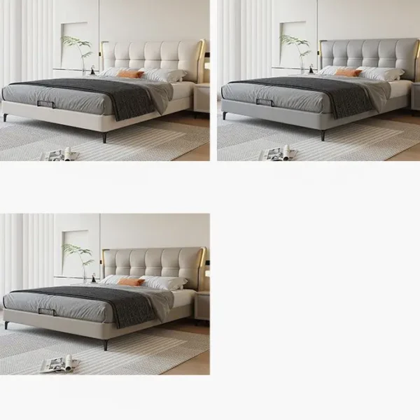 Giường Ngủ Bọc Da Hiện Đại Tựa Đầu Ô Vuông Cao Cấp - SP13880 5 giuong ngu boc da hien dai tua dau o vuong cao cap sp13880 1