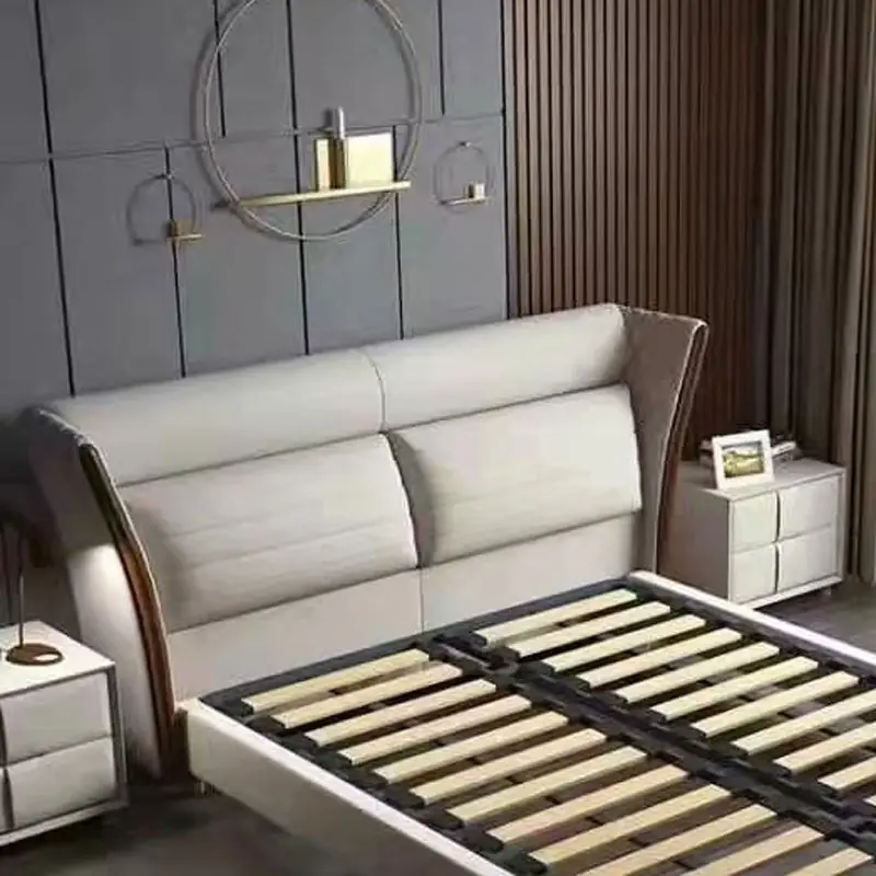 Giường Ngủ Bọc Da Tựa Đầu Bản Lớn Bo Cong Hiện Đại - SP13905 10 giuong ngu boc da tua dau ban lon bo cong hien dai sp13905 1