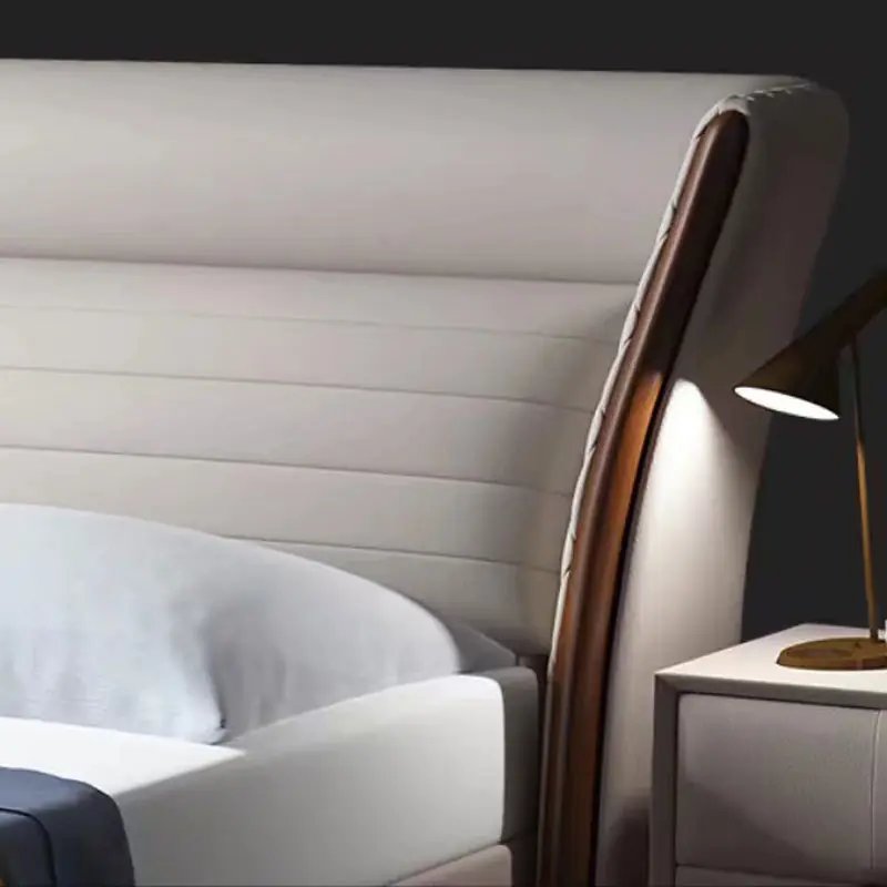 Giường Ngủ Bọc Da Tựa Đầu Bản Lớn Bo Cong Hiện Đại - SP13905 9 giuong ngu boc da tua dau ban lon bo cong hien dai sp13905 2