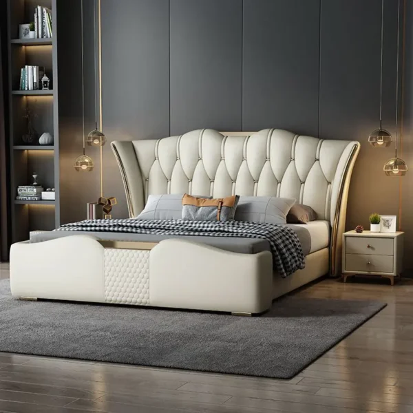 Giường Ngủ Bọc Da Tựa Đầu Hoàng Gia Cao Cấp - SP13851 6 giuong ngu boc da tua dau hoang gia cao cap sp13851 2