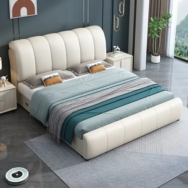 Giường Ngủ Bọc Da Tựa Đầu Phân Múi Bo Cong Sang Trọng - SP13868 7 giuong ngu boc da tua dau phan mui bo cong sang trong sp13868 4