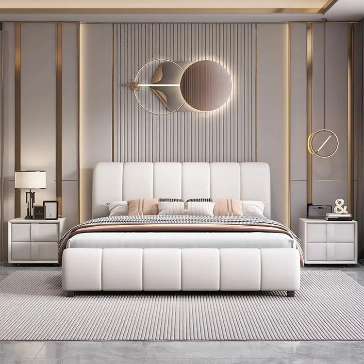 Giường Ngủ Bọc Da Tựa Đầu Phân Múi Bo Cong Sang Trọng - SP13868 8 giuong ngu boc da tua dau phan mui bo cong sang trong sp13868 7