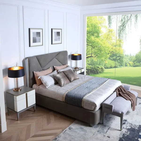 Giường Ngủ Bọc Nỉ Cao Cấp Phong Cách Hiện Đại - SP14819