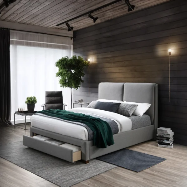 Giường Ngủ Bọc Vải Có Ngăn Kéo Hiện Đại - SP14886