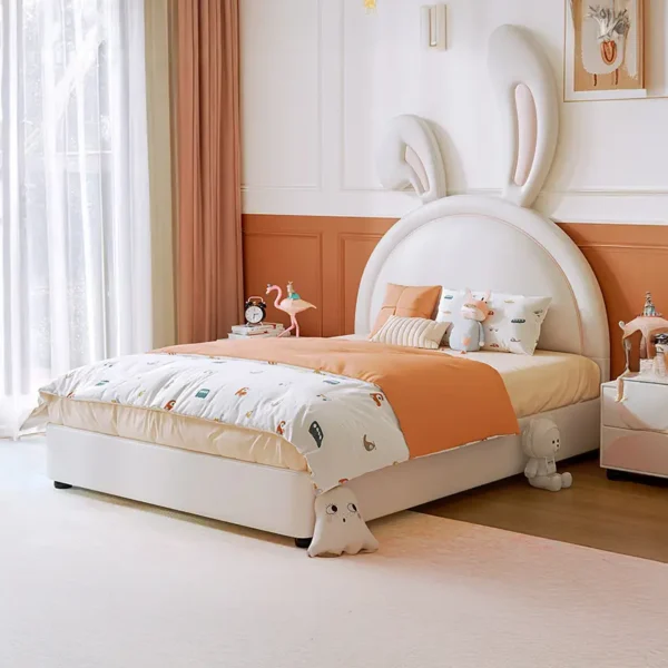 Giường Ngủ Cho Bé Bọc Da Tai Thỏ Êm Ái Dễ Thương - SP14664