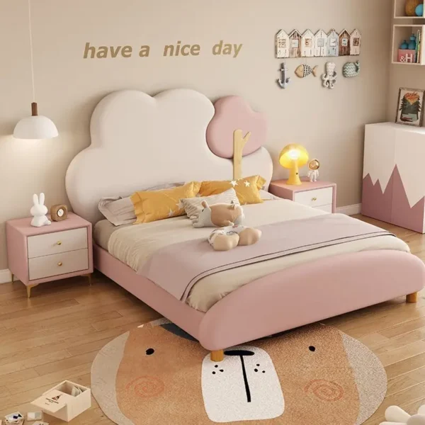 Giường Ngủ Cho Bé Hình Đám Mây Bọc Nệm Dễ Thương - SP14639