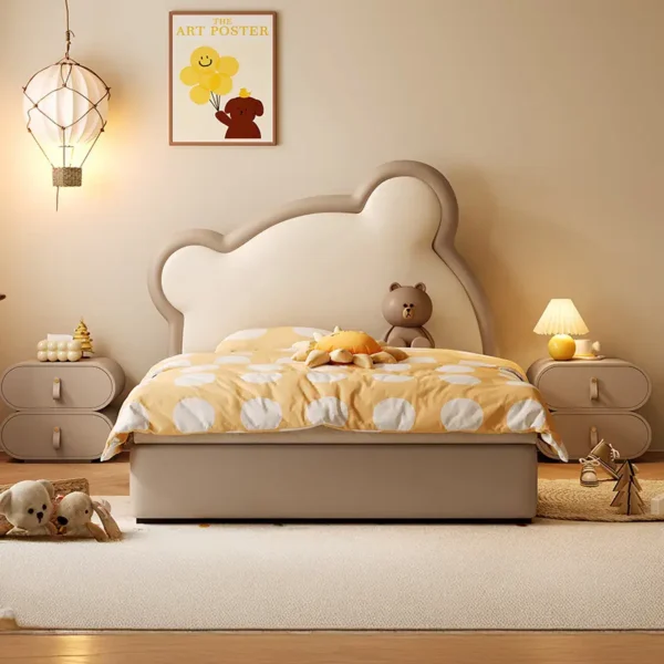 Giường Ngủ Cho Bé Hình Gấu Đệm Êm Hiện Đại - SP14673