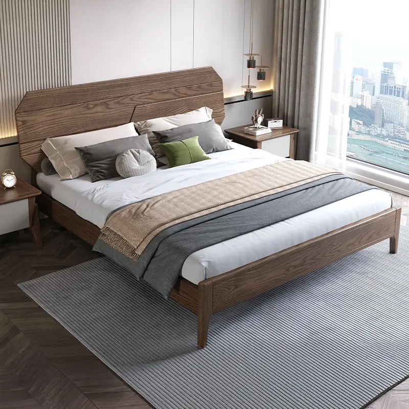 Giường Ngủ Gỗ MDF Hiện Đại, Đầu Giường Vát Cạnh Tinh Tế - SP12601 10 giuong ngu go mdf hien dai dau giuong vat canh tinh te sp12601 2