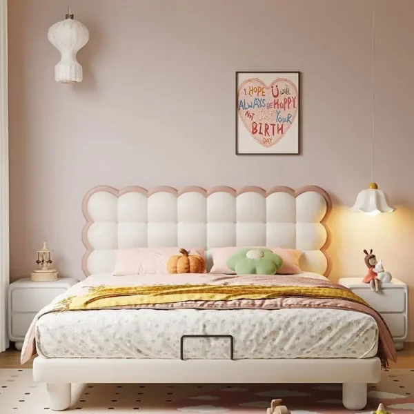 Giường Ngủ Trẻ Em Đệm Da Êm Ái Thiết Kế Dễ Thương - SP14780