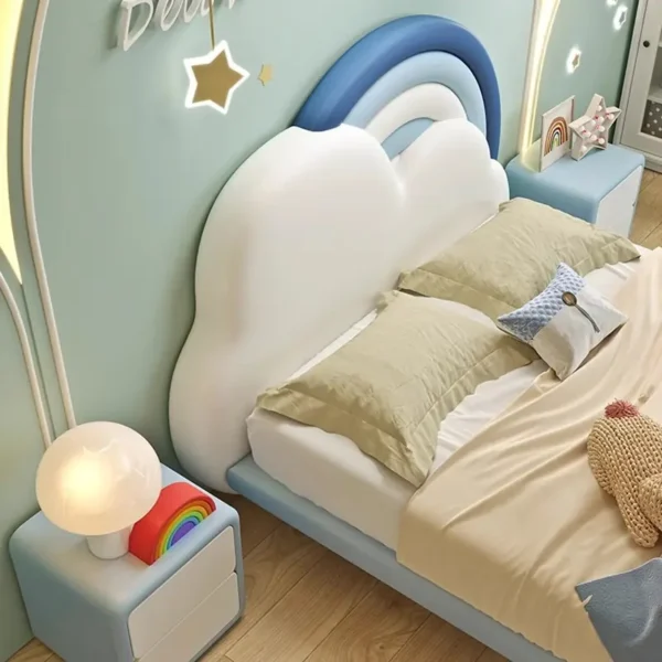 giuong ngu tre em hinh may cau vong boc da cao cap em ai sp14728 3