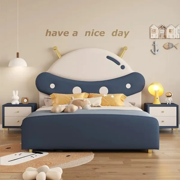 Giường Ngủ Trẻ Em Hình UFO Bọc Nệm Êm Ái Cao Cấp - SP14750