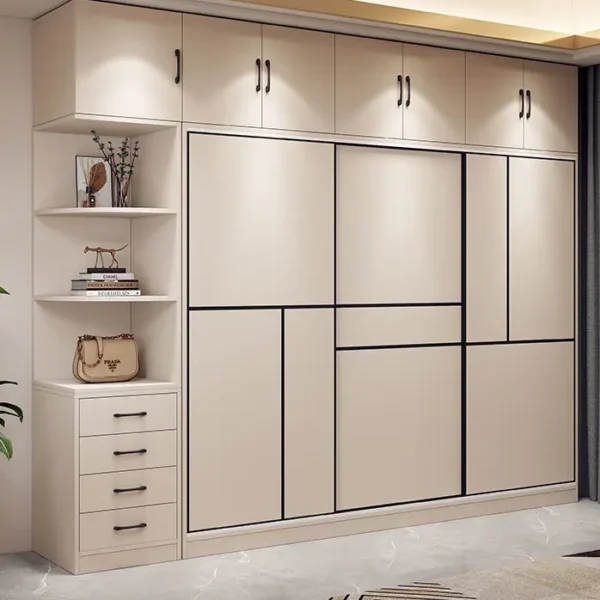 Tủ Quần Áo Cánh Lùa Hiện Đại Chia Ô Sang Trọng - SP14044