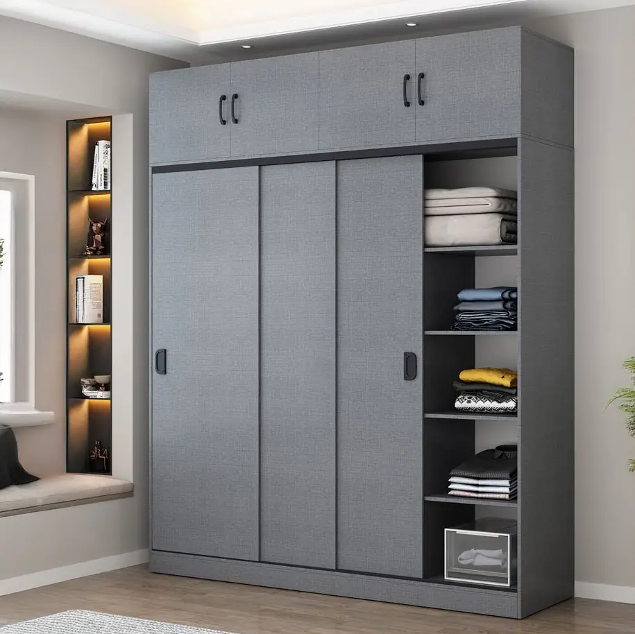 Tủ Quần Áo Cánh Lùa Hiện Đại Kèm Kệ Trang Trí Tiện Lợi - SP13936 17 tu quan ao canh lua hien dai kem ke trang tri tien loi sp13936 2