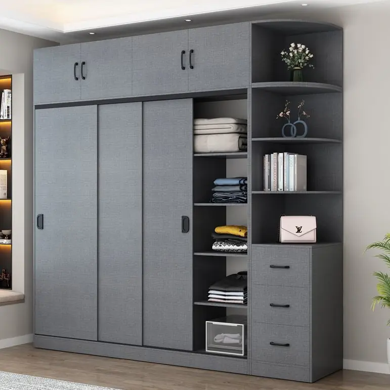 Tủ Quần Áo Cánh Lùa Hiện Đại Kèm Kệ Trang Trí Tiện Lợi - SP13936 19 tu quan ao canh lua hien dai kem ke trang tri tien loi sp13936