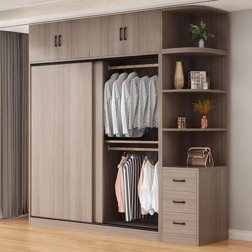 Tủ Quần Áo Cánh Lùa Kèm Kệ Trang Trí & Ngăn Kéo Hiện Đại - SP14038 7 tu quan ao canh lua kem ke trang tri ngan keo hien dai sp14038 1