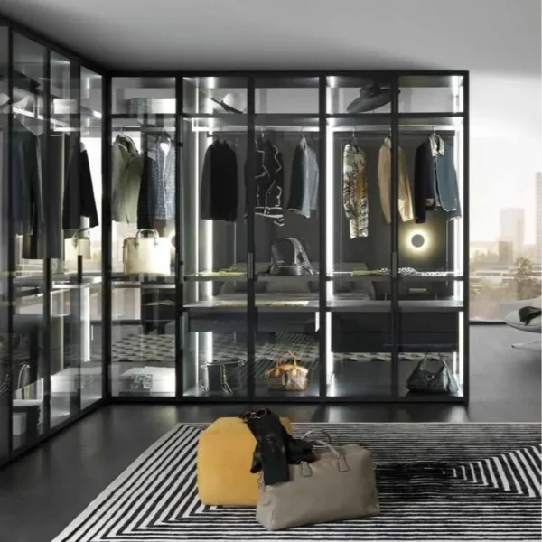 Tủ quần áo cửa kính đơn giản hiện đại - SP13967 11 tu quan ao cua kinh don gian hien dai sp13967