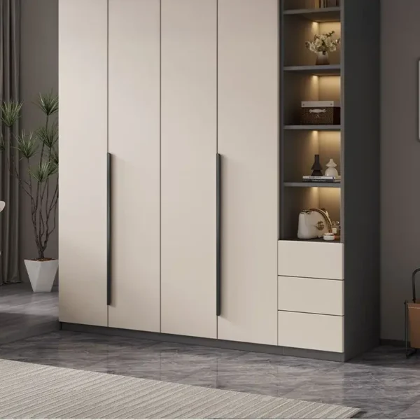 Tủ Quần Áo Cửa Mở Hiện Đại Kèm Kệ Trang Trí Sang Trọng Đa Năng - SP13949 7 tu quan ao cua mo hien dai kem ke trang tri sang trong da nang sp13949