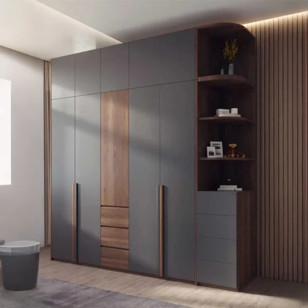 Tủ Quần Áo Gỗ Cửa Mở Hiện Đại - SP14022