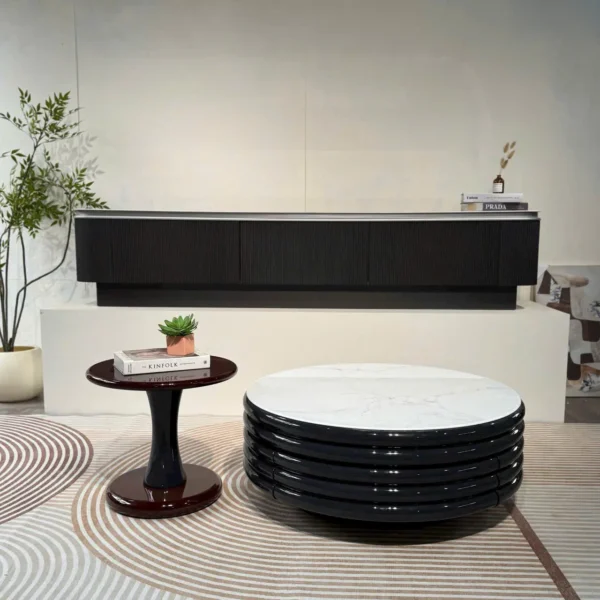 Bàn Trà Đôi Mặt Đá Kiểu Dáng Hiện Đại Cao Cấp - SP15007