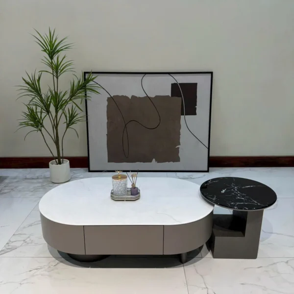 Bàn Trà Mặt Đá Cao Cấp Kiểu Dáng Hiện Đại - SP15614