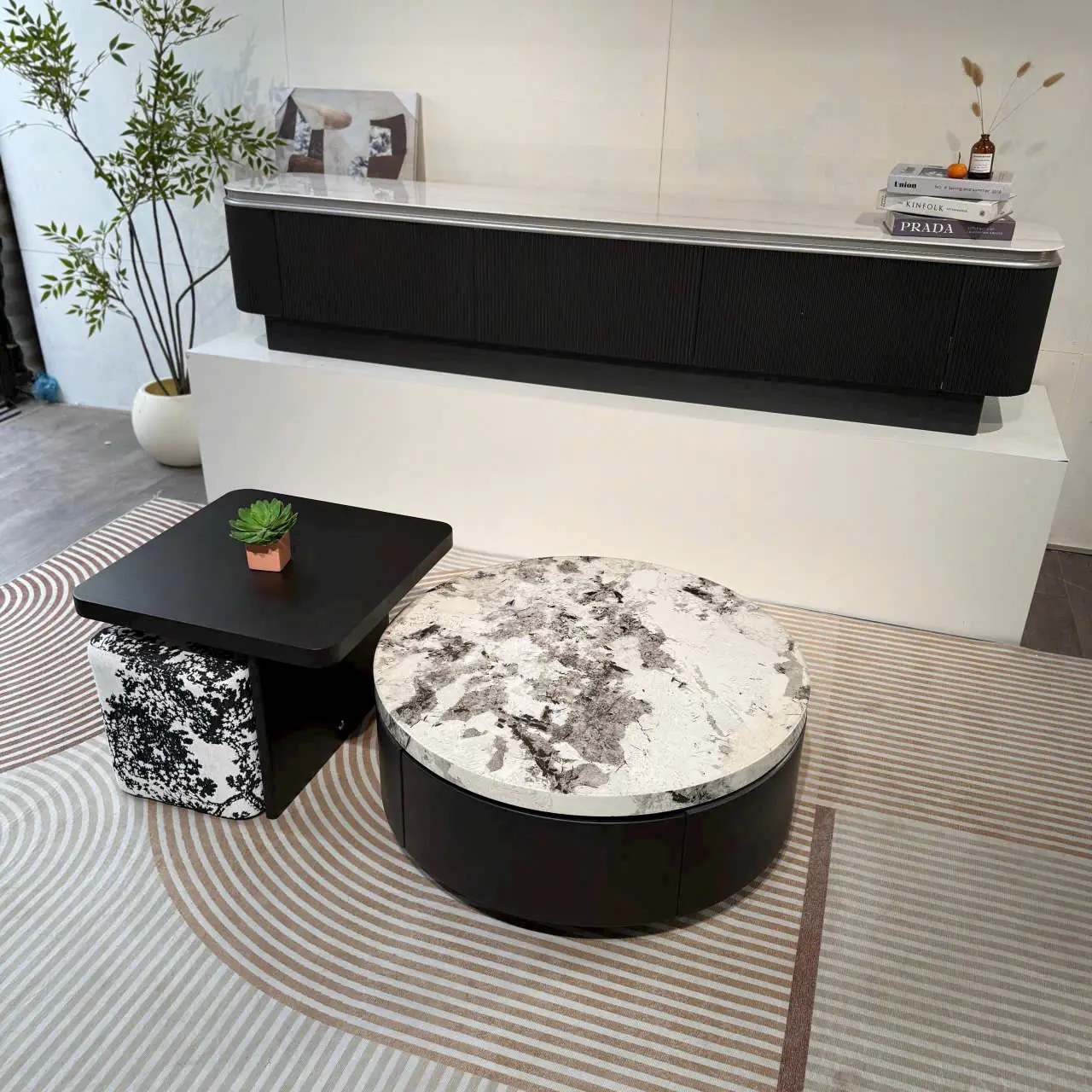 Bàn Trà Tròn Đôi Mặt Đá Hiện Đại - SP15211 10 ban tra tron doi mat da hien dai sp15211 1