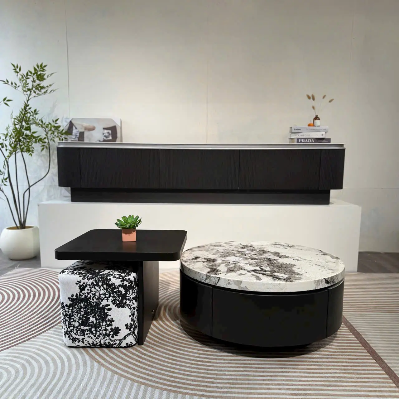 Bàn Trà Tròn Đôi Mặt Đá Hiện Đại - SP15211 8 ban tra tron doi mat da hien dai sp15211 3