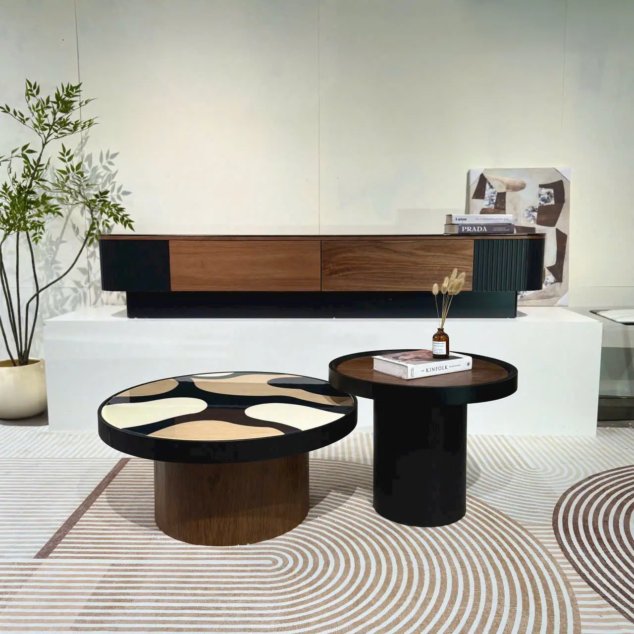 Bàn Trà Tròn Đôi Mặt Đá Phối Màu Độc Đáo Hiện Đại - SP15235 11 ban tra tron doi mat da phoi mau doc dao hien dai sp15235 3