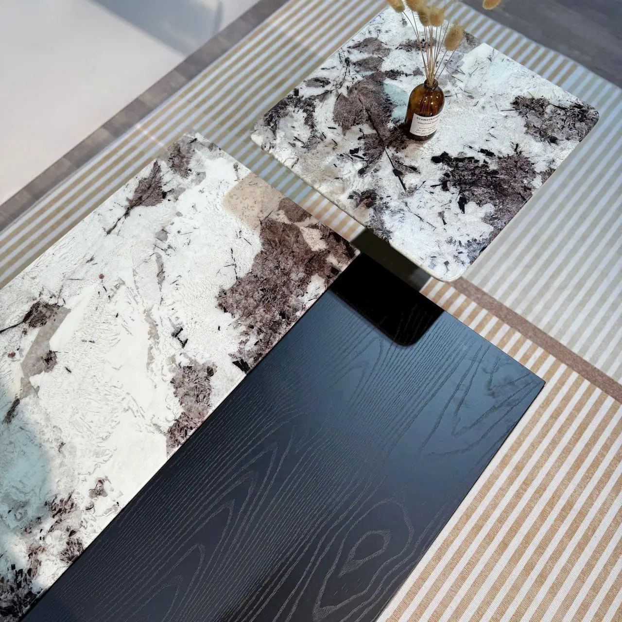 Bàn trà Vuông Đôi Mặt Đá Cao Cấp - SP14996 13 ban tra vuong doi mat da cao cap sp14996 1