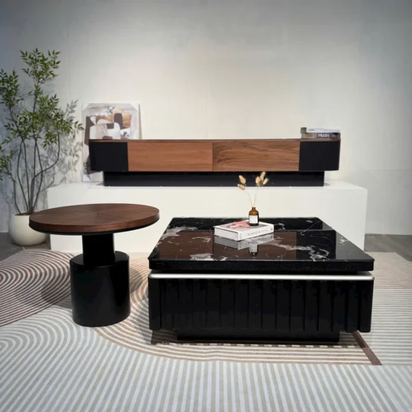 Bàn Trà Vuông Mặt Đá Hiện Đại Sang Trọng -SP15220