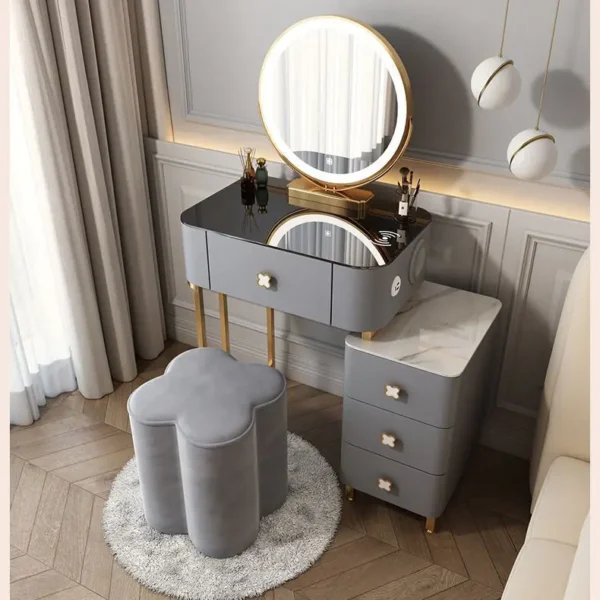 Bàn trang điểm nhập khẩu cao cấp nhiều ngăn kéo hiện đại - Sp15492