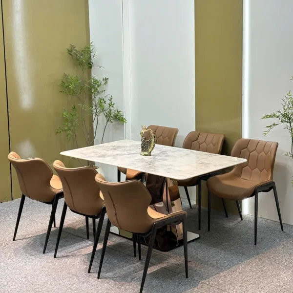 bo ban an 6 ghe mat da chan inox cao cap sp15619 3