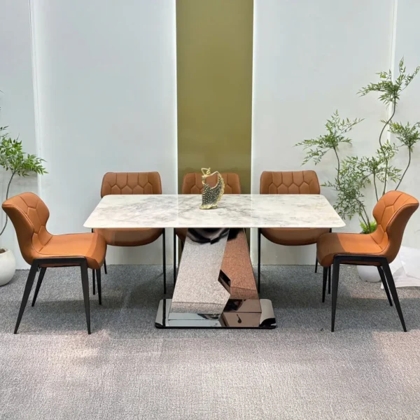 bo ban an 6 ghe mat da chan inox cao cap sp15619 4