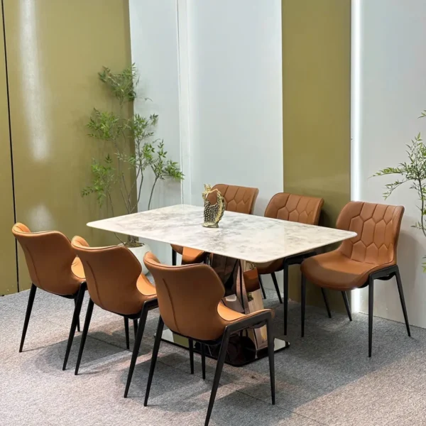 bo ban an 6 ghe mat da chan inox cao cap sp15619 5