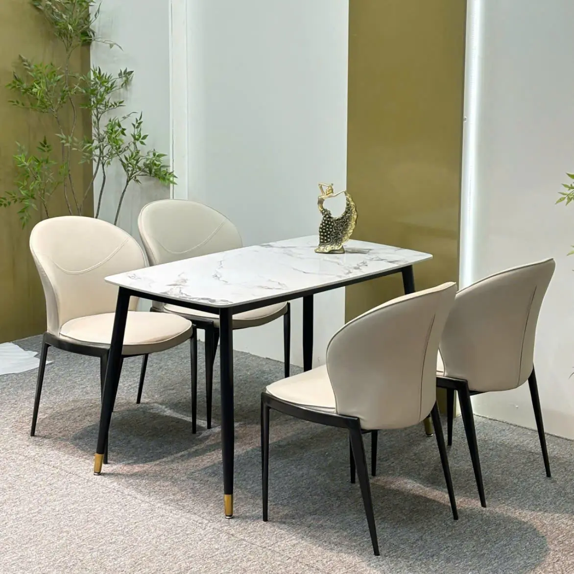 Bộ bàn ăn mặt đá 4 ghế nhập khẩu cao cấp - SP15556 7 bo ban an mat da 4 ghe nhap khau cao cap sp15556 1