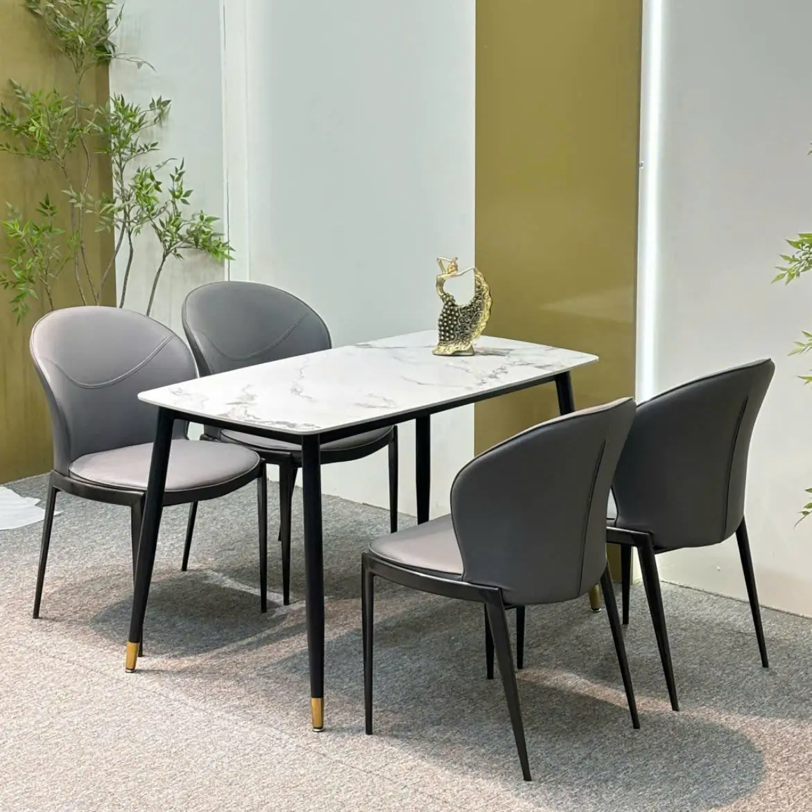 Bộ bàn ăn mặt đá 4 ghế nhập khẩu cao cấp - SP15556 6 bo ban an mat da 4 ghe nhap khau cao cap sp15556 2