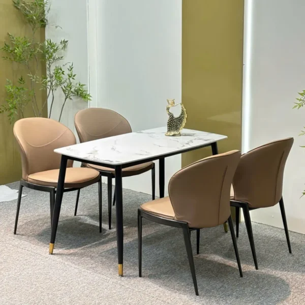 Bộ bàn ăn mặt đá 4 ghế nhập khẩu cao cấp - SP15556 5 bo ban an mat da 4 ghe nhap khau cao cap sp15556