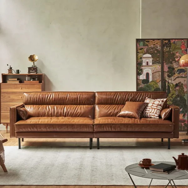 Ghế Sofa Văng Bọc Da Phong Cách Hiện Đại - SP15415