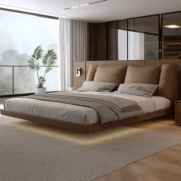 Giường Ngủ Bọc Da Dáng Thấp Hiện Đại - SP15090