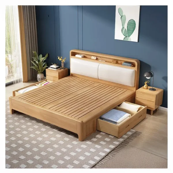 giuong ngu go mdf boc da thiet ke bo tron co ke dau giuong hien dai sp12840 1